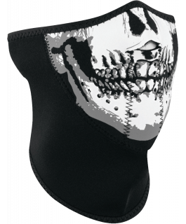 3 PANELS HALF MASK, NEOPRENE, SKULL FACE